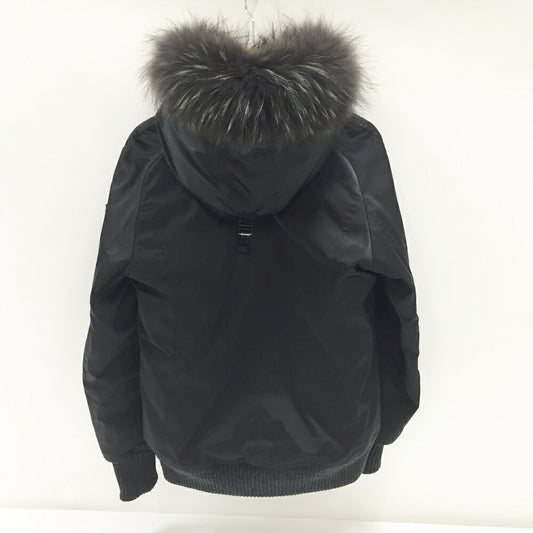 TATRAS PERUGIA Black Raccoon Fur Down Jacket Size 01
