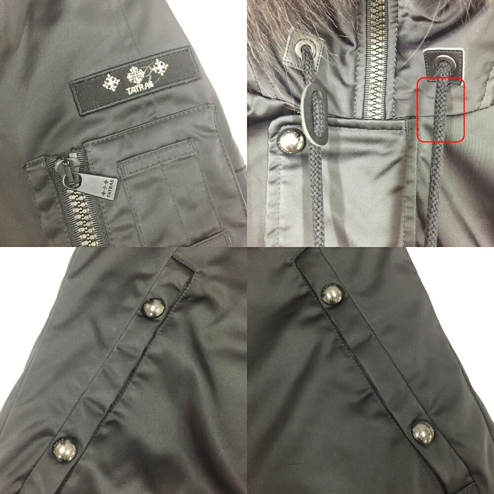 TATRAS PERUGIA Black Raccoon Fur Down Jacket Size 01