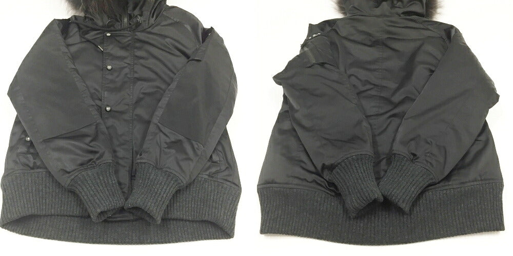 TATRAS PERUGIA Black Raccoon Fur Down Jacket Size 01
