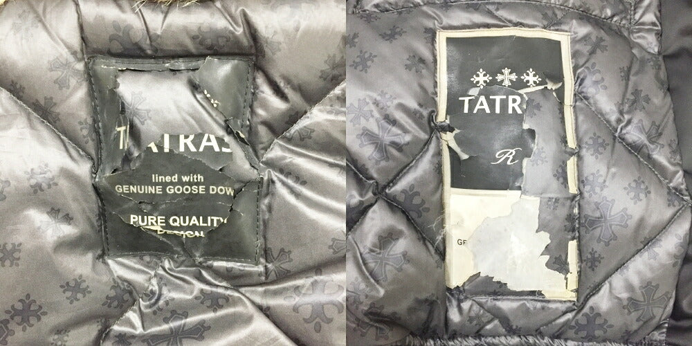 TATRAS PERUGIA Black Raccoon Fur Down Jacket Size 01