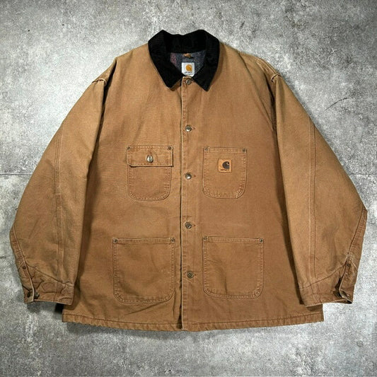Carhartt 00s Michigan Chore Work Jacket Brown Size 2XL