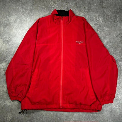 POLO SPORT 90s Ralph Lauren Nylon Logo Jacket Red Size L