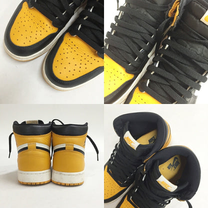 Nike Air Jordan 1 Retro High OG Taxi/Black Sneakers Size 9