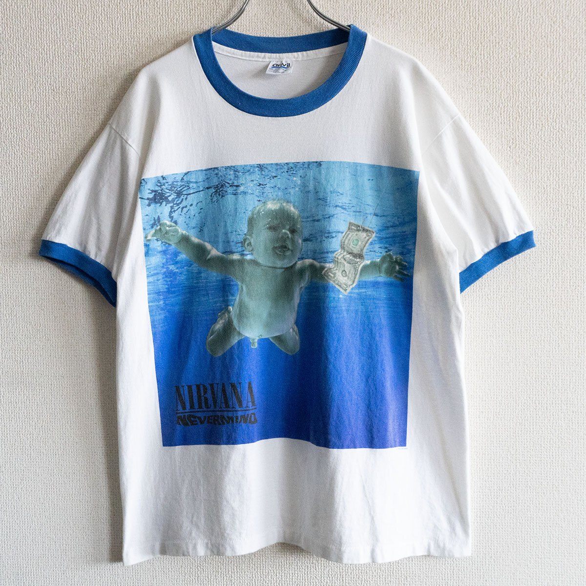 NIRVANA NEVERMIND 90S Nirvana Nevermind Ringer T-shirt Size M