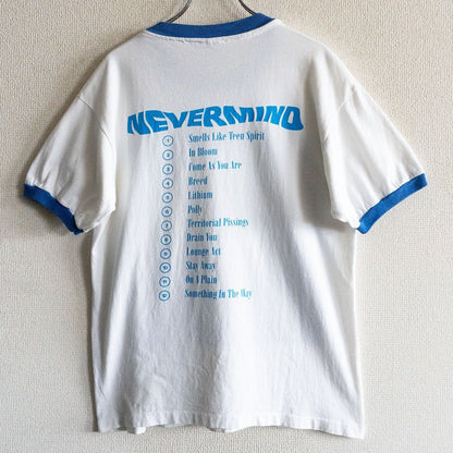 NIRVANA NEVERMIND 90S Nirvana Nevermind Ringer T-shirt Size M