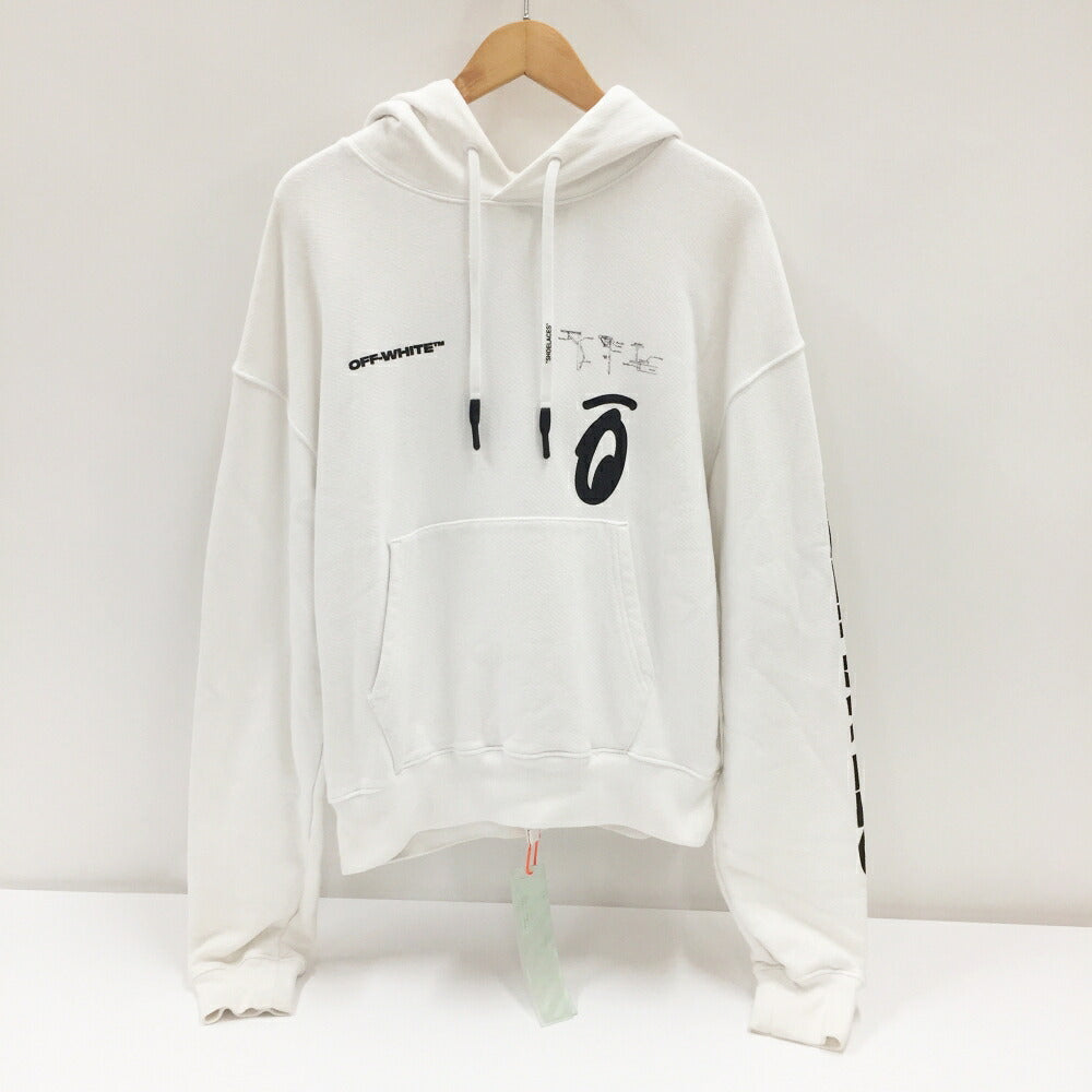 OFF-WHITE Abstract Split Arrows Slim Hoodie White Size XS