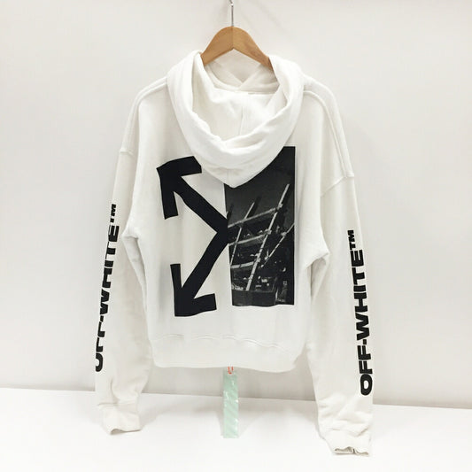 OFF-WHITE Abstract Split Arrows Slim Hoodie White Size XS