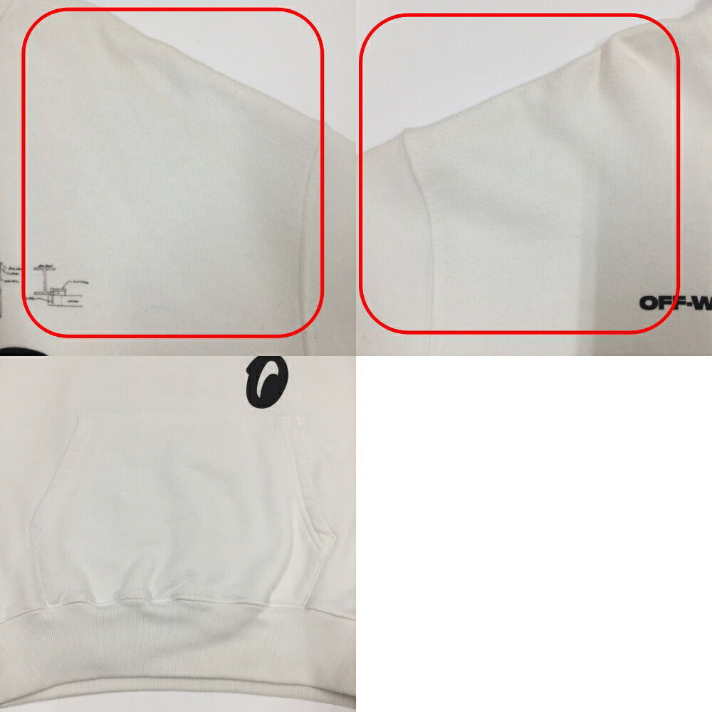 OFF-WHITE Abstract Split Arrows Slim Hoodie White Size XS