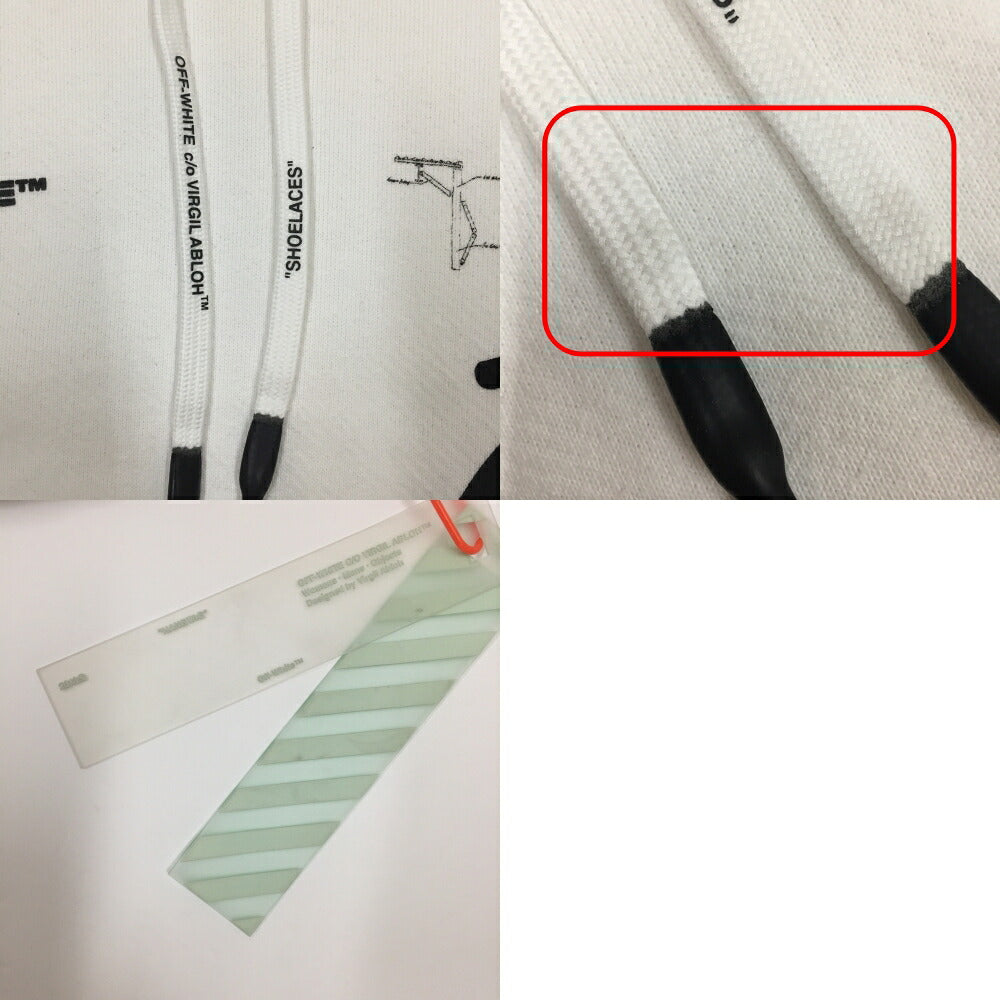 OFF-WHITE Abstract Split Arrows Slim Hoodie White Size XS