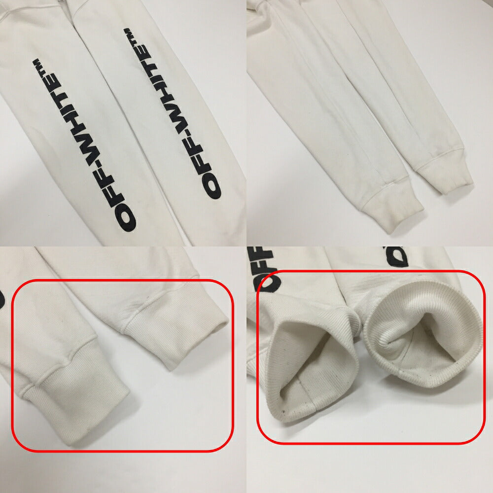 OFF-WHITE Abstract Split Arrows Slim Hoodie White Size XS