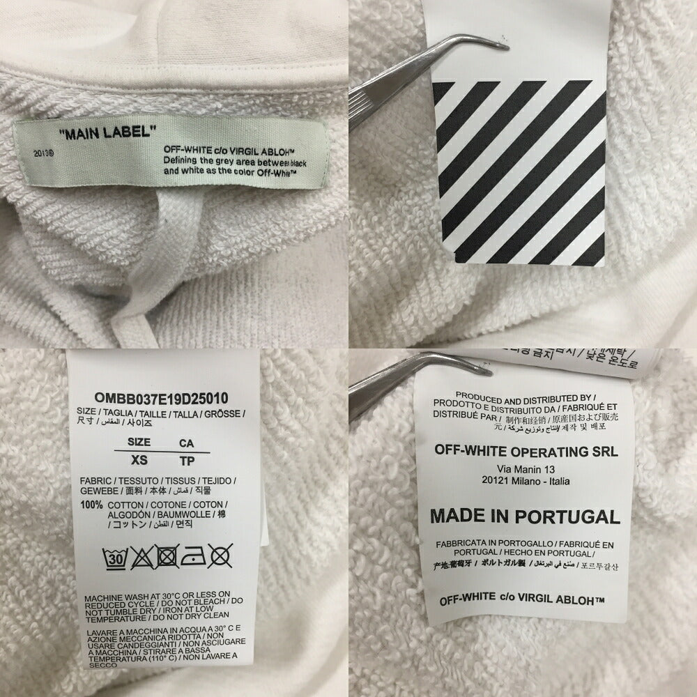 OFF-WHITE Abstract Split Arrows Slim Hoodie White Size XS