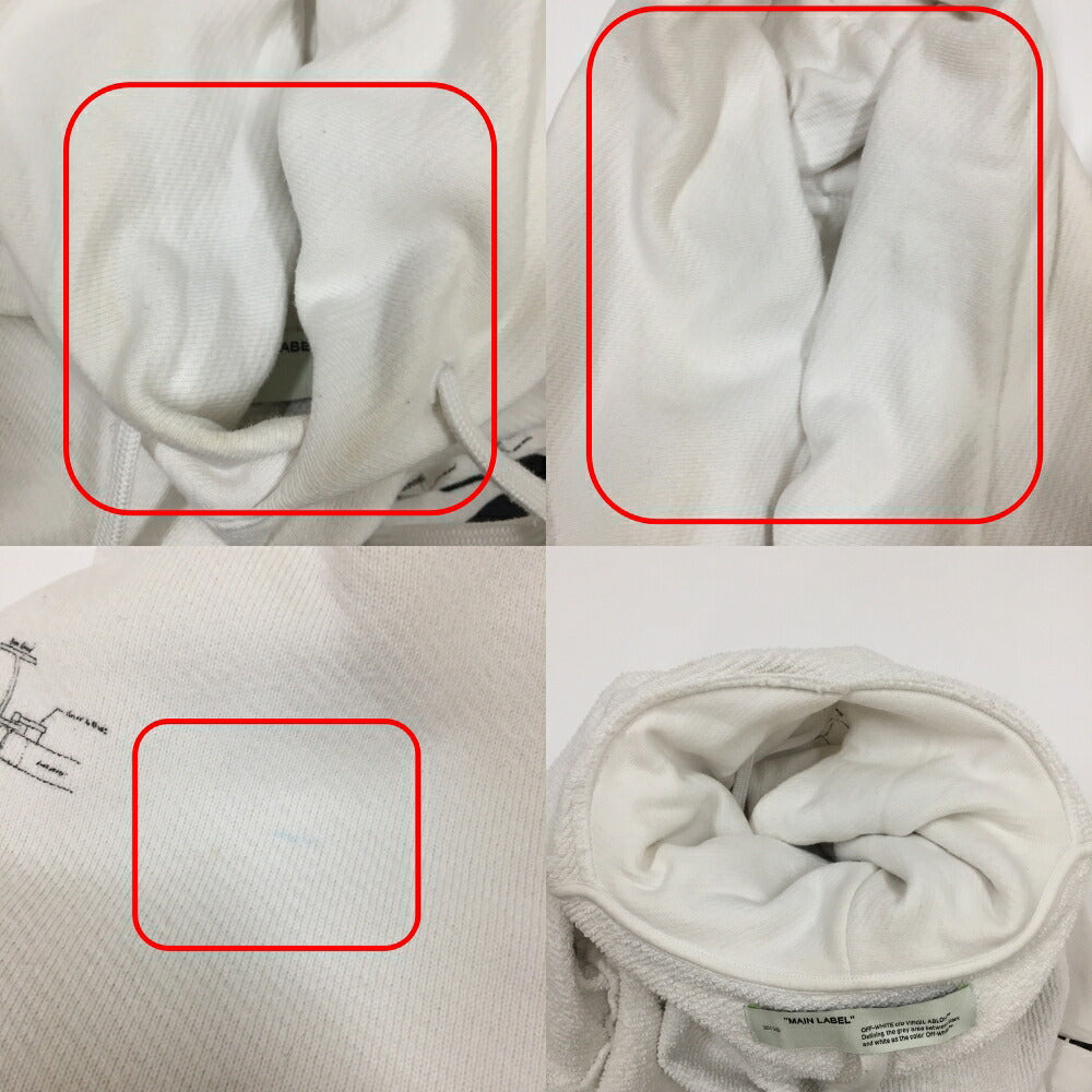 OFF-WHITE Abstract Split Arrows Slim Hoodie White Size XS
