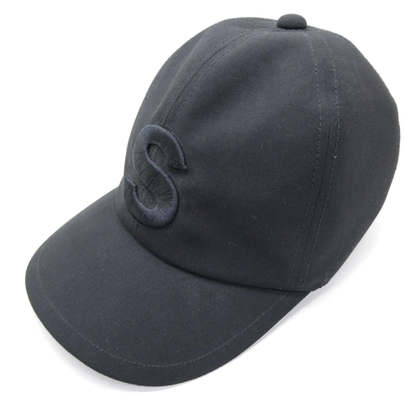 Sacai S Logo Embroidered Baseball Cap Black Size ONE SIZE