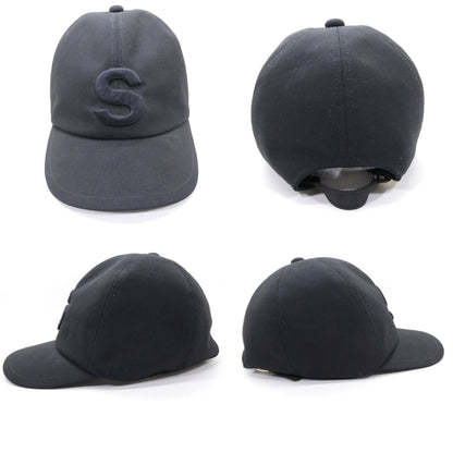 Sacai S Logo Embroidered Baseball Cap Black Size ONE SIZE