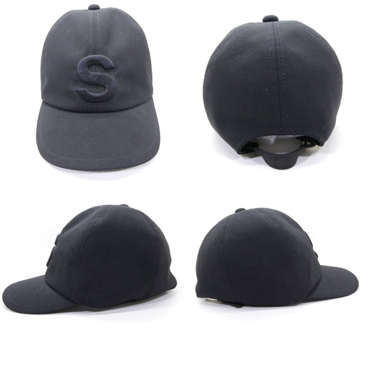 Sacai S Logo Embroidered Baseball Cap Black Size ONE SIZE