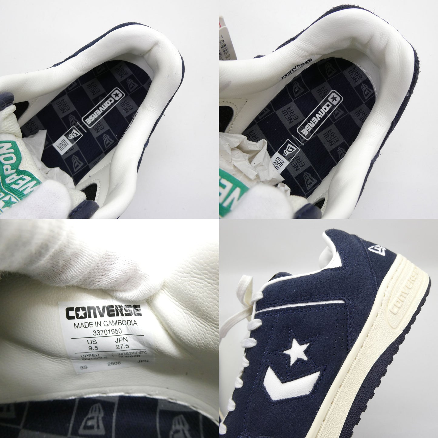 CONVERSE x NEW ERA Weapon Suede OX Sneakers Navy White