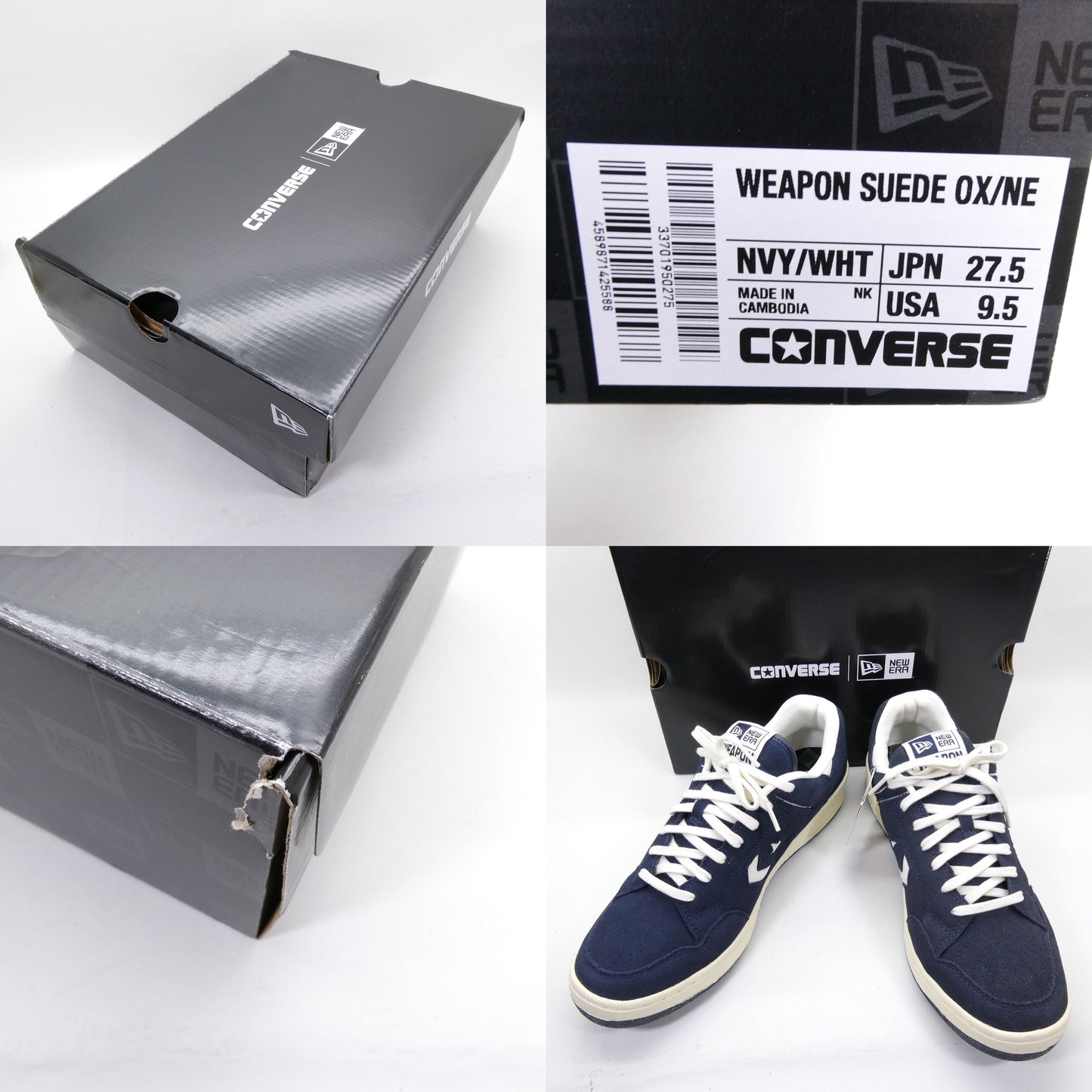 CONVERSE x NEW ERA Weapon Suede OX Sneakers Navy White