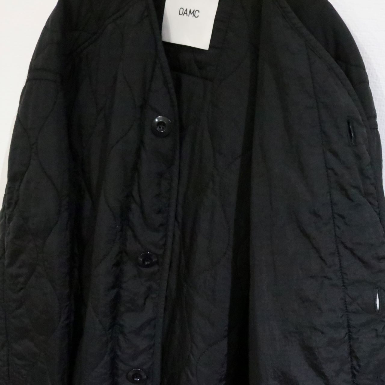 OAMC Combat Liner Military Quilted Jacket Black Size S