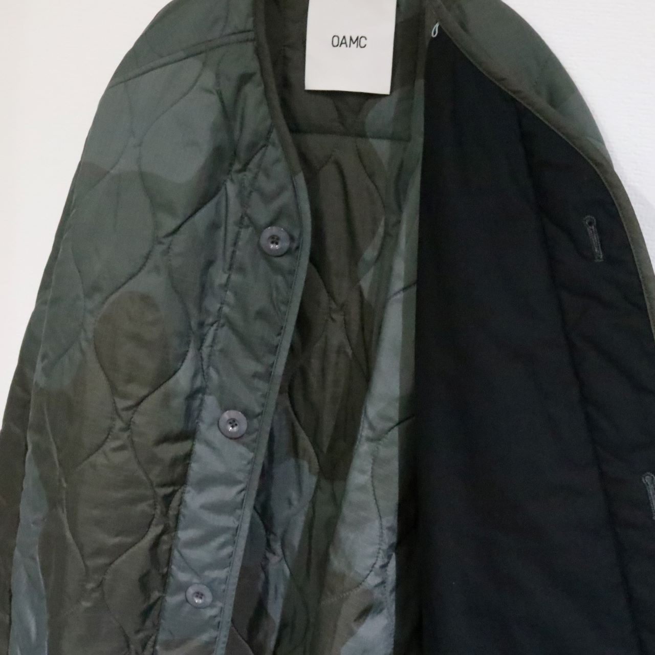 OAMC Camo Quilted Combat Liner Jacket Green Size S