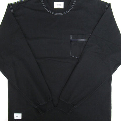 WTAPS 21AW BLANK Long Sleeve T-Shirt Black Size 01