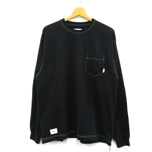 WTAPS 21AW BLANK Long Sleeve T-Shirt Black Size 01