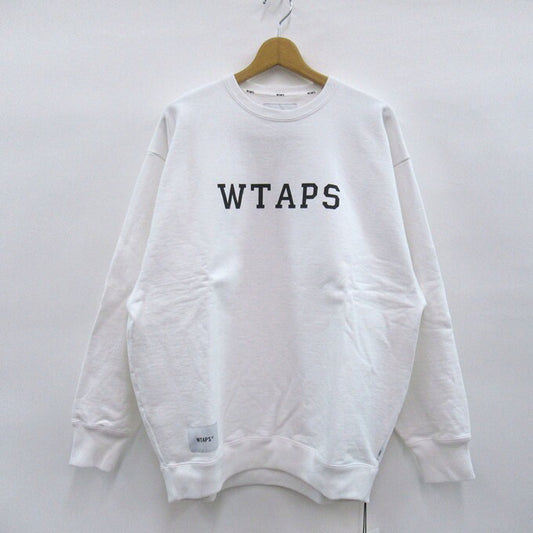 WTAPS 25SS Academy Cotton Sweatshirt White Size 04