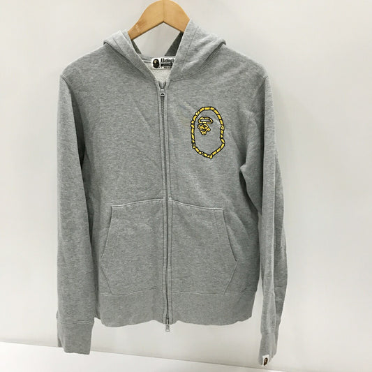 A BATHING APE Low Logo Zip-Up Hoodie Gray Size S