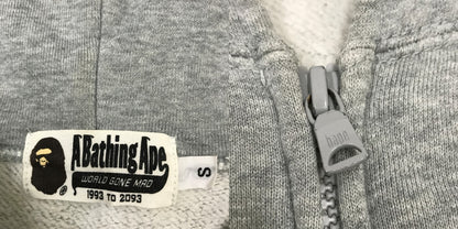 A BATHING APE Low Logo Zip-Up Hoodie Gray Size S