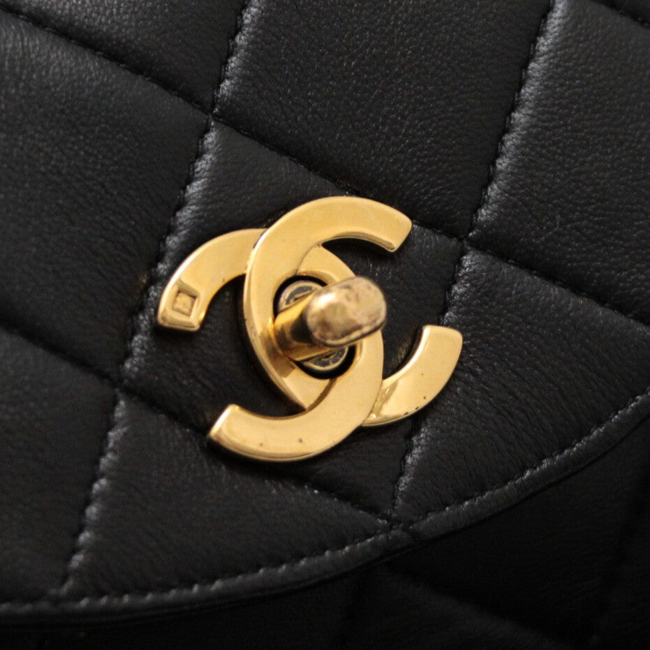 CHANEL Matelasse Double Coco Lambskin Backpack Size ONE SIZE