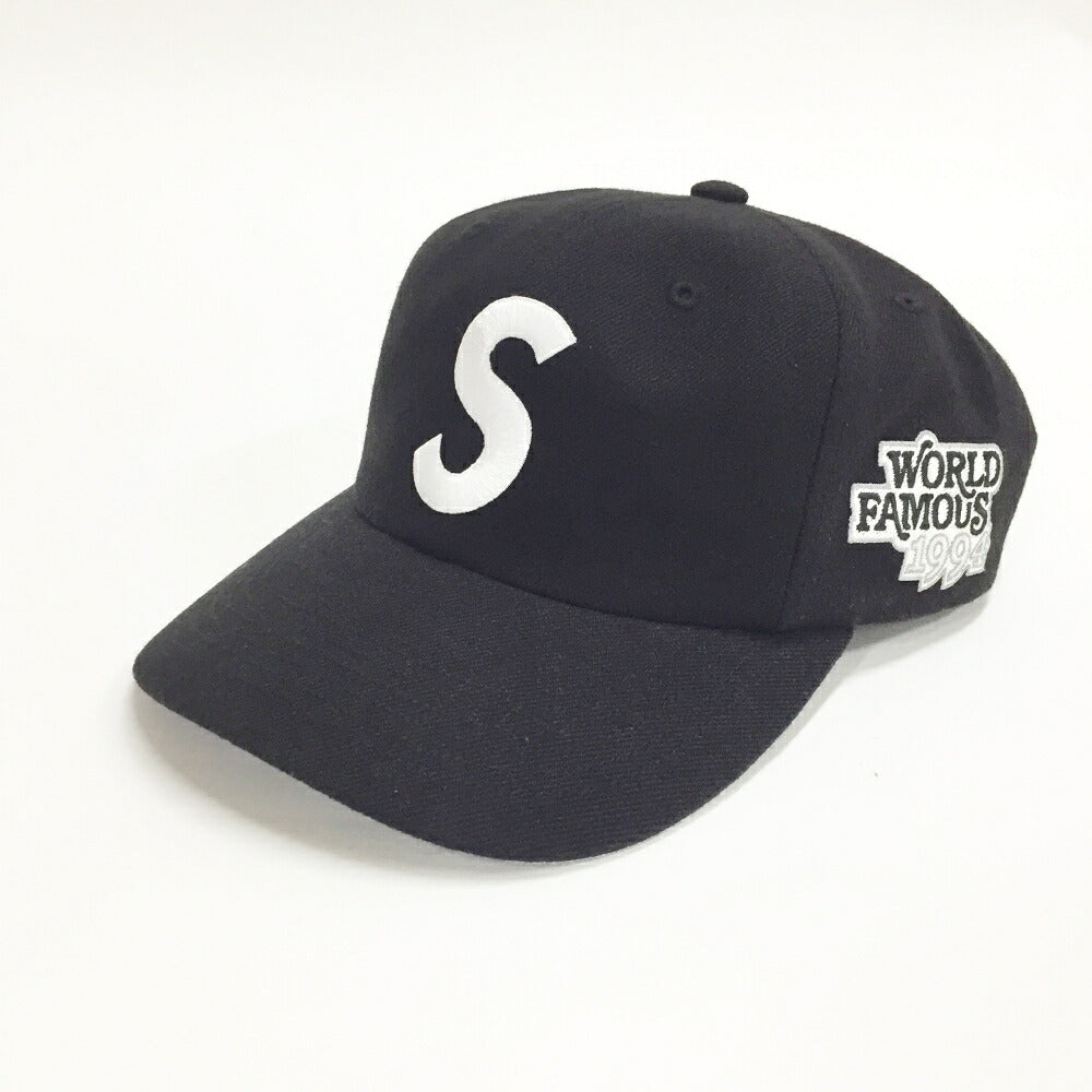 Supreme World Famous S Logo 6-Panel Cap Black Size ONE SIZE