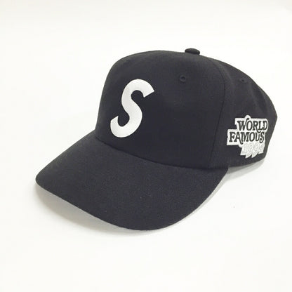 Supreme World Famous S Logo 6-Panel Cap Black Size ONE SIZE