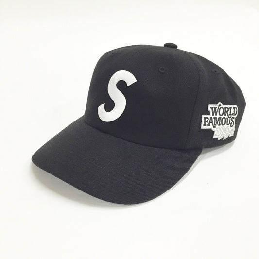 Supreme World Famous S Logo 6-Panel Cap Black Size ONE SIZE