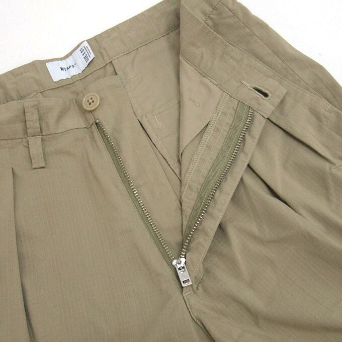 WTAPS 21SS TUCK 01 COPO Ripstop Trousers Beige Size 01