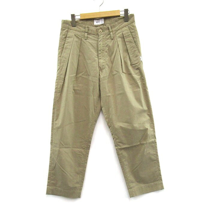 WTAPS 21SS TUCK 01 COPO Ripstop Trousers Beige Size 01