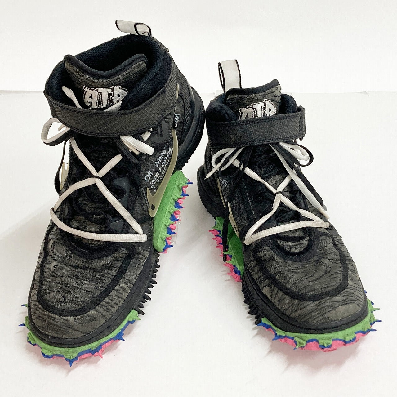NIKE x OFF-WHITE Air Force 1 Mid Black Sneakers Size 26.5cm