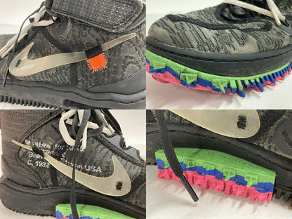 NIKE x OFF-WHITE Air Force 1 Mid Black Sneakers Size 26.5cm
