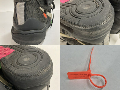 NIKE x OFF-WHITE Air Force 1 Mid Black Sneakers Size 26.5cm