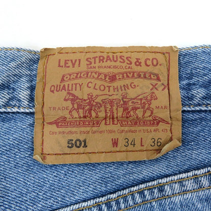 Levi's 501 Straight USA Made Jeans Blue Pants Size W34