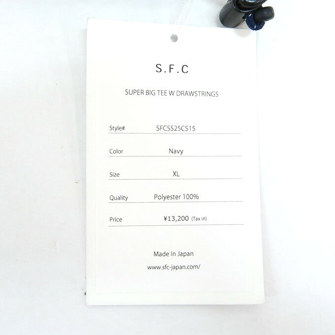S.F.C Super Big Drawstring T-Shirt Navy Size XL