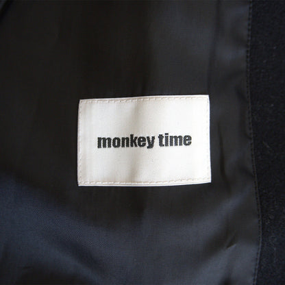 SKOOKUM x monkey time Melton Leather Varsity Jacket Size S