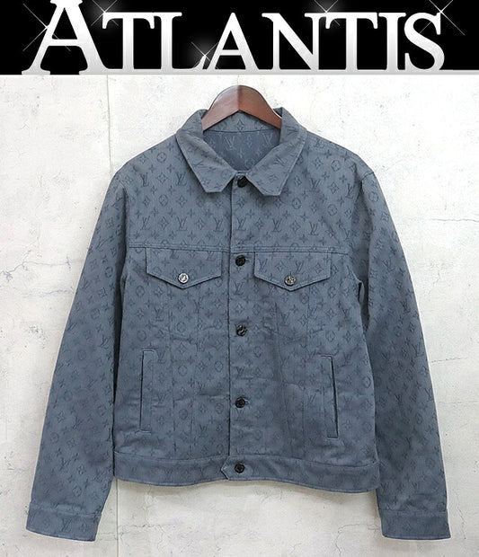 Louis Vuitton 19AW Blue Denim Jacket Size 50