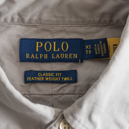 POLO RALPH LAUREN Classic Fit Button-Down Shirt Gray Size XS