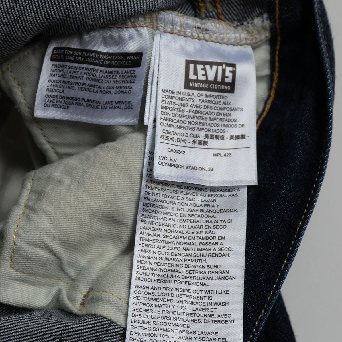Levi's Vintage Clothing x ZXX 501ZXX Big E Jeans Denim Pants Size 33×32