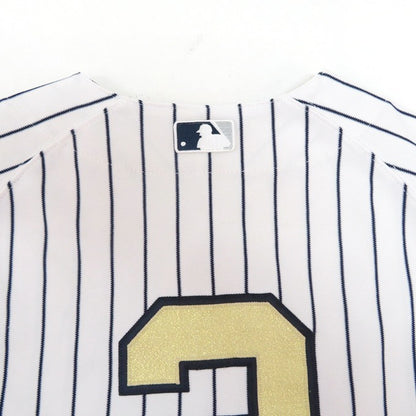 Majestic Derek Jeter Gold Authentic Jersey White Size 40