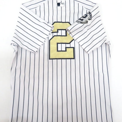 Majestic Derek Jeter Gold Authentic Jersey White Size 40