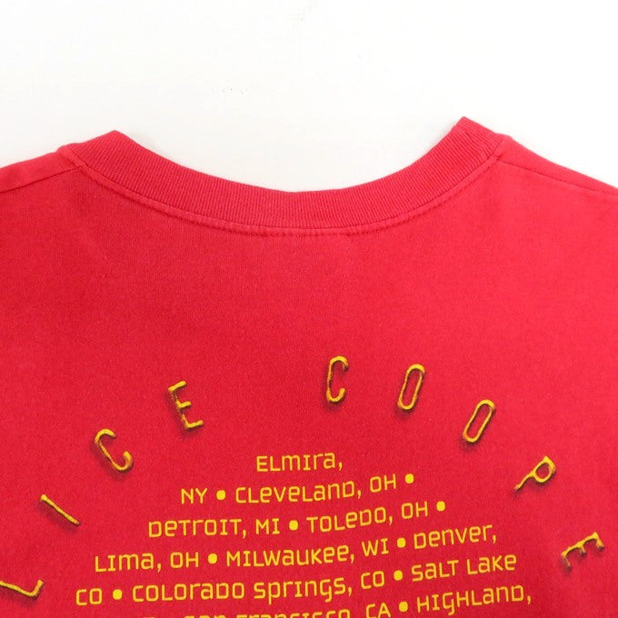Aalice Cooper Brutal Planet Tour Red S/S T-Shirt Size M