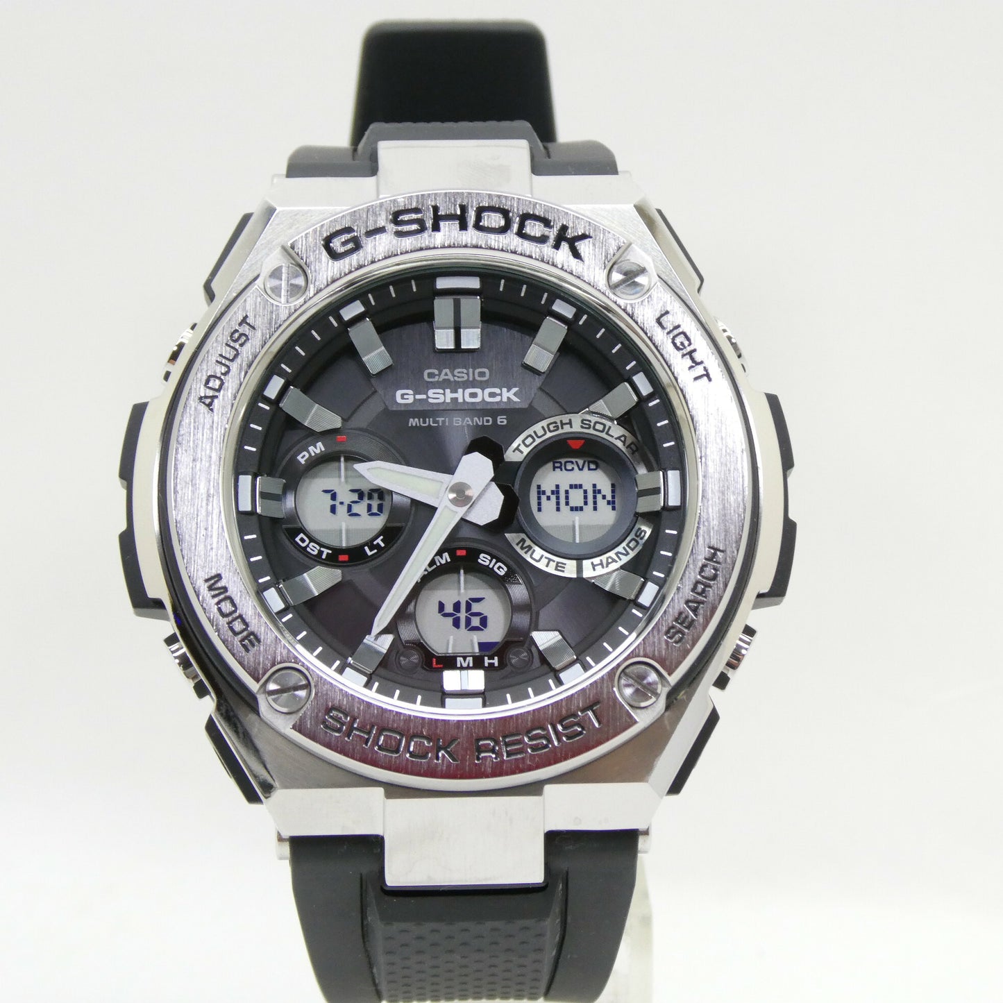 CASIO G-SHOCK G-STEEL Solar Radio Watch Black Size ONE SIZE