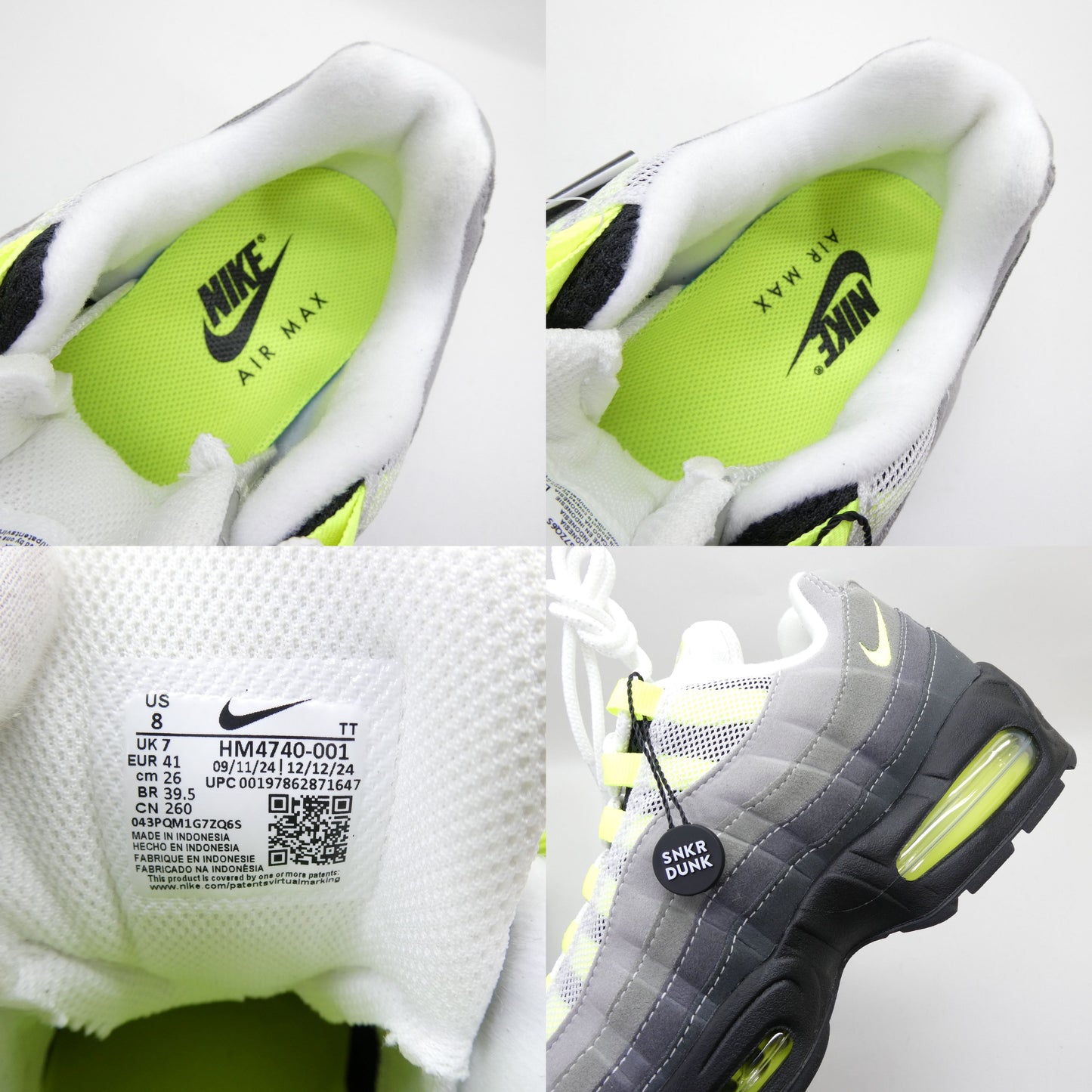 NIKE Air Max 95 OG Big Bubble Neon Yellow Sneakers