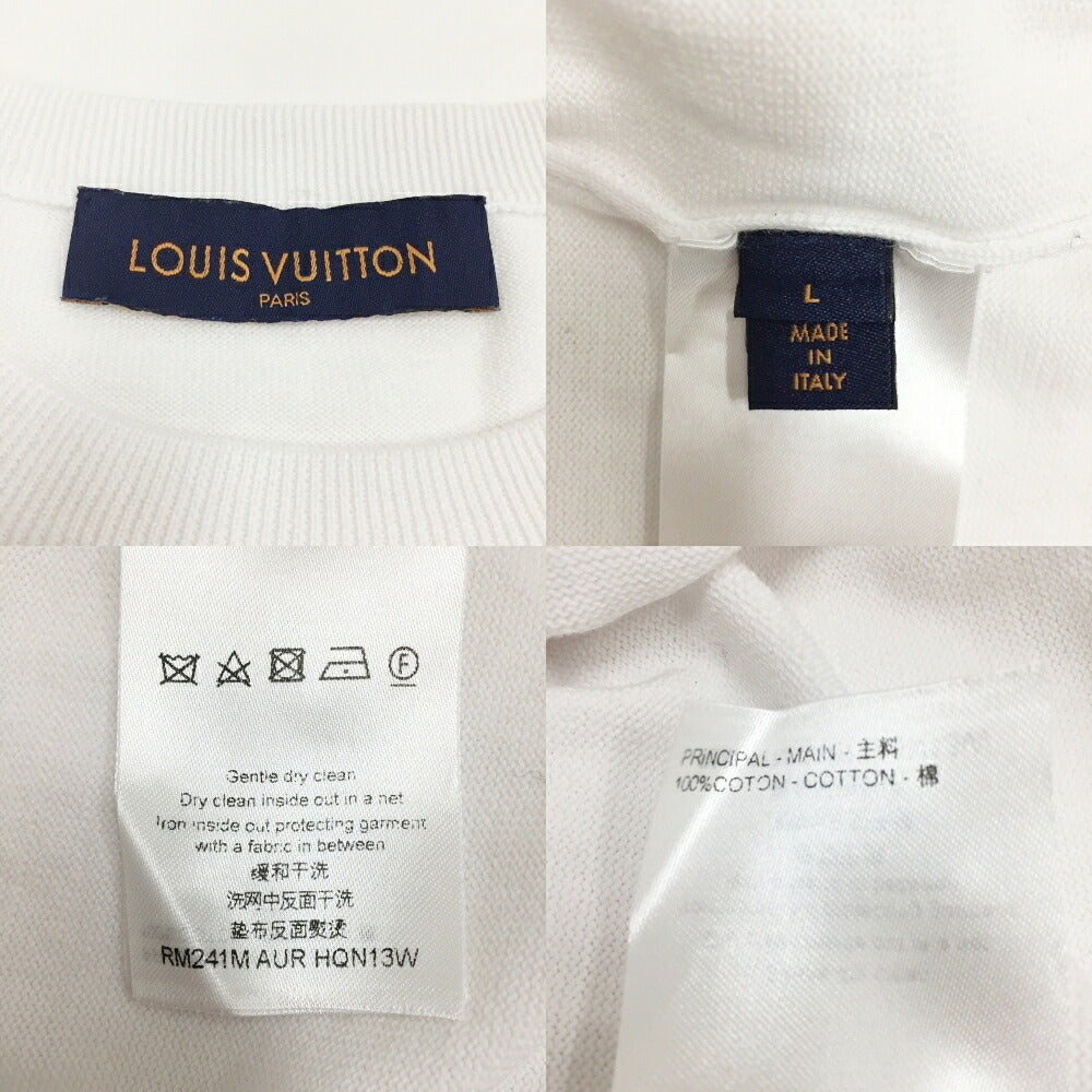 AUR LV SKI Short Sleeve Cotton Crewneck Knit Size L