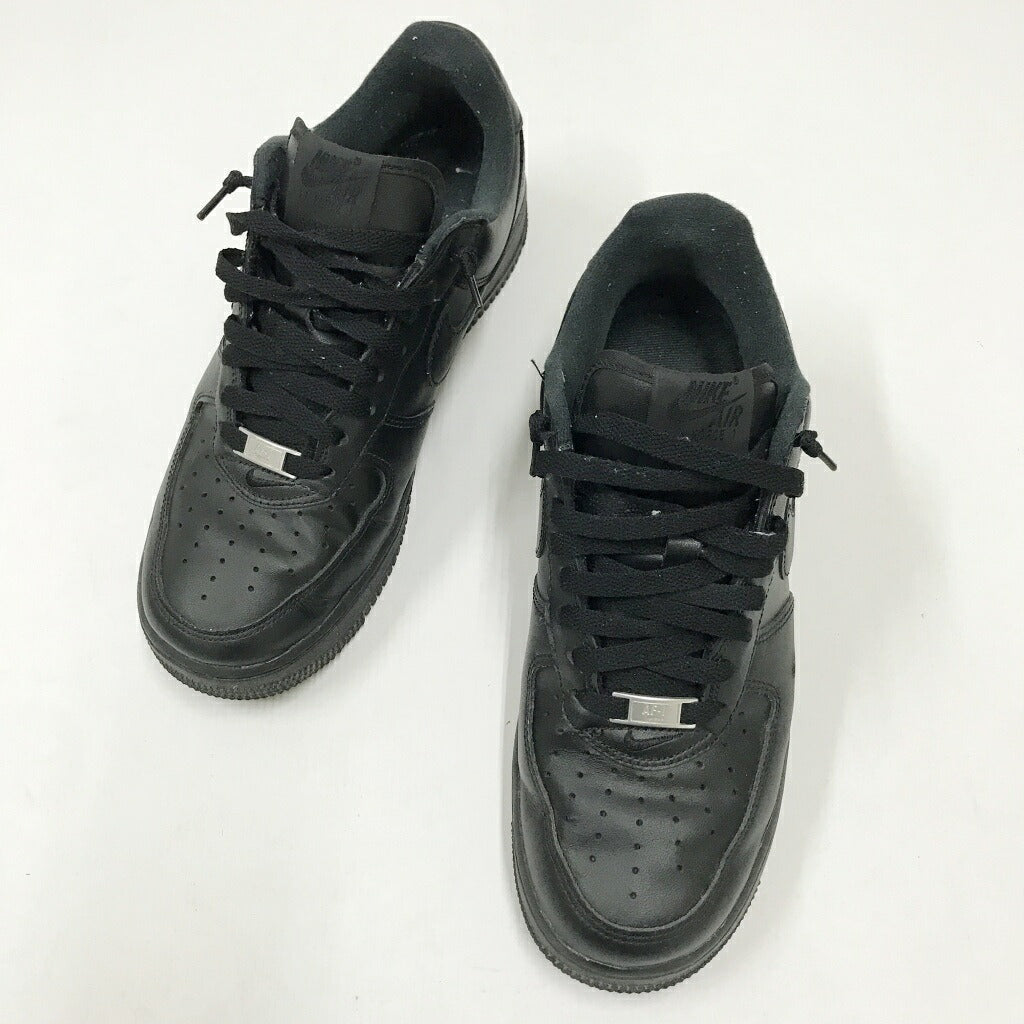 Supreme x Nike Air Force 1 Low Black Sneakers Size 26